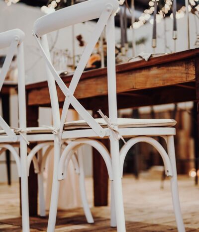 Cross Back Stuhl Simply white