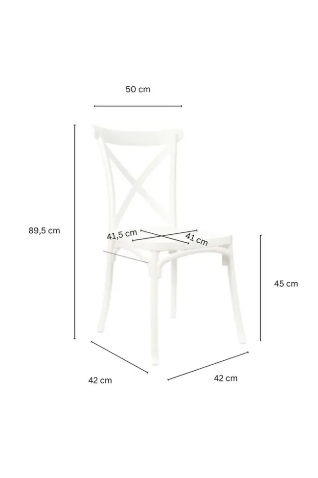 Cross Back Stuhl Simply white - Image 2