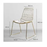 Lucy Wire Stuhl im Mesh-Look gold - Image 3