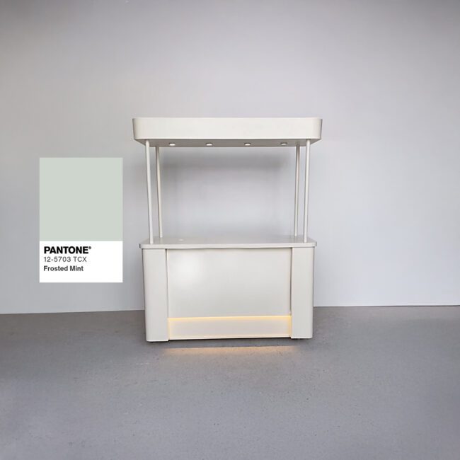 Marktstand 180x80x250 cm in frosted mint green