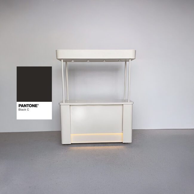 Marktstand 180x80x250 cm in schwarz