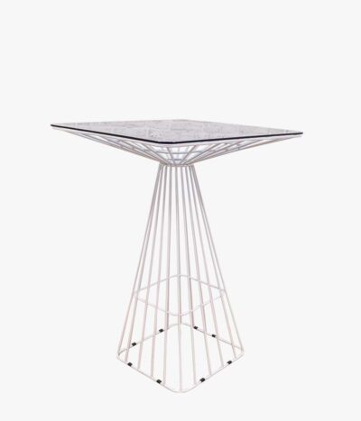 Wire Bar Table in weiß Stehtisch