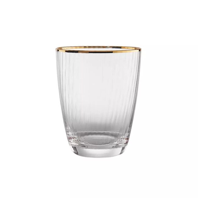 Wasserglas mit Goldrand