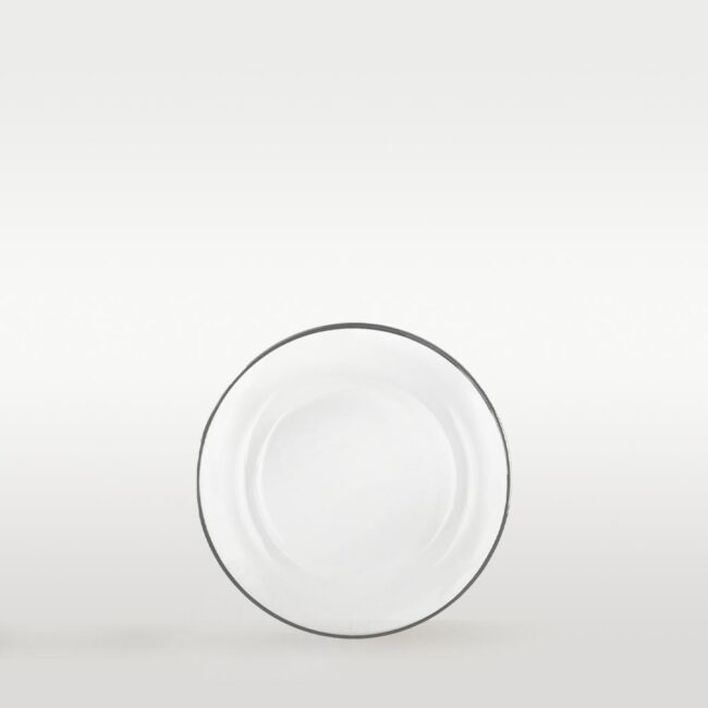 Brotteller Glas mit Silberrand klar ⌀ 15,5cm