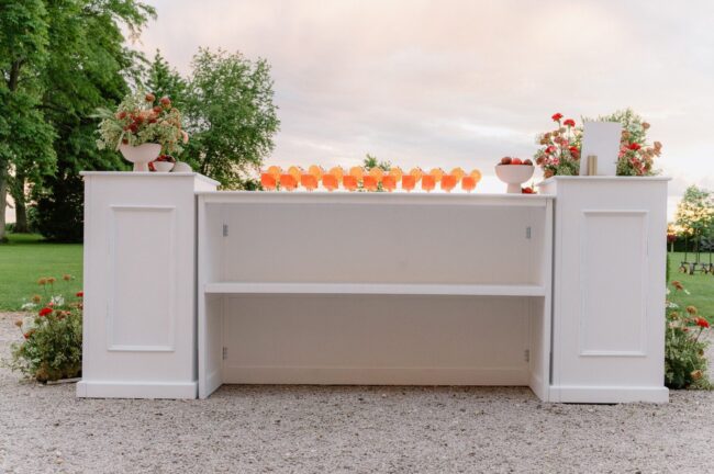 Mobile Bar-Säule Stage weiß rechteckig 60x60x115cm - Image 5
