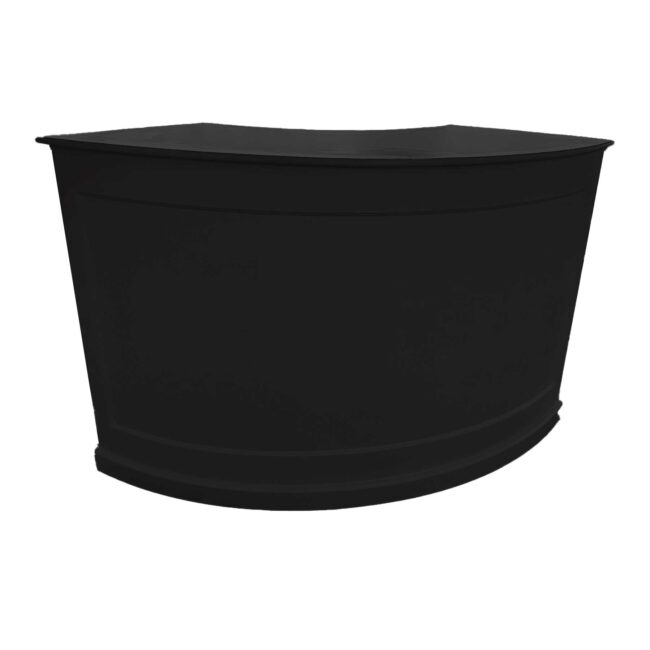 Mobile Bartheke schwarz 1/4 curved 171x76x106cm