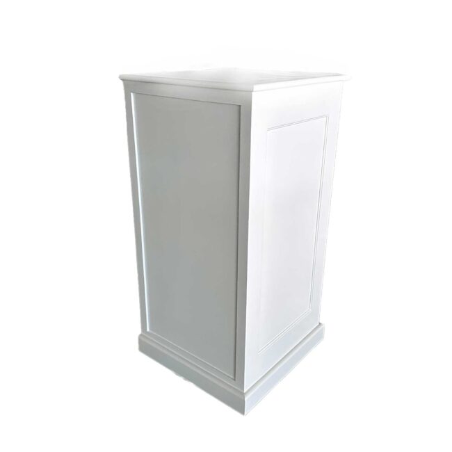 Mobile Bar-Säule Stage weiß rechteckig 60x60x115cm