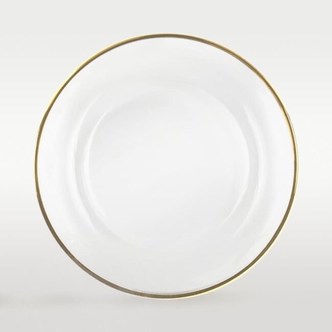 Platzteller aus Glas mit goldrand 33cm