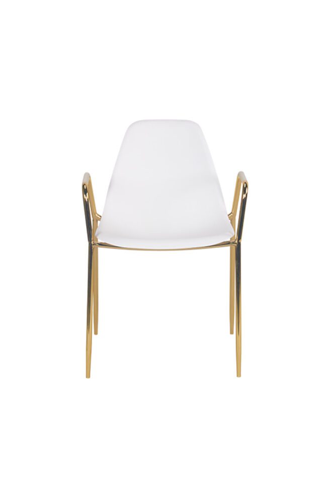 Stellar Chair in Weiß mit Rahmen in Gold - Image 3