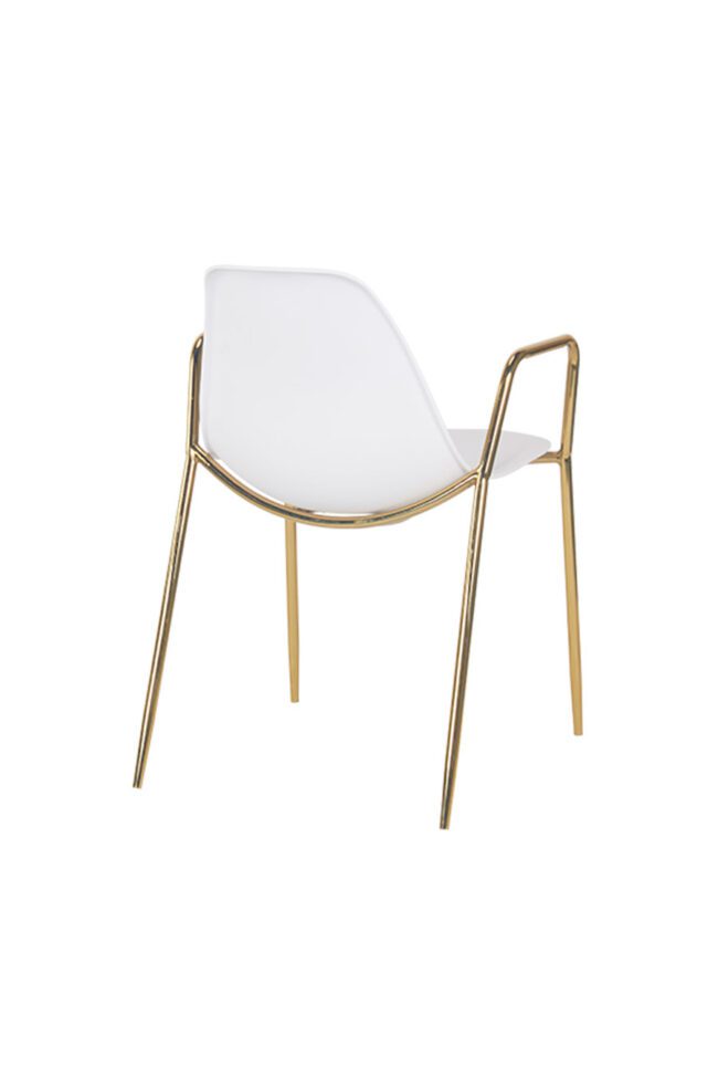 Stellar Chair in Weiß mit Rahmen in Gold - Image 2