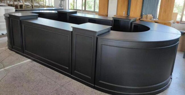 Mobile Bar-Säule Stage schwarz rechteckig 60x60x115cm - Image 6