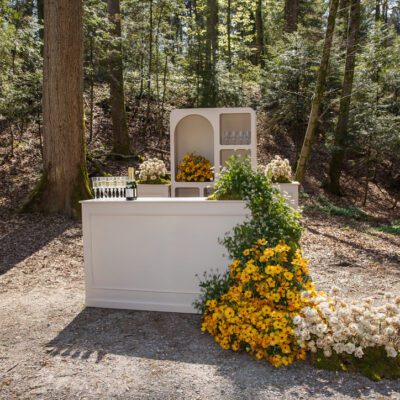 Mobile Bartheke macchiato beige rechteckig 183x60x106cm